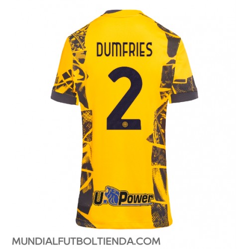 Camiseta Inter Milan Denzel Dumfries #2 Tercera Equipación Replica 2024-25 para mujer mangas cortas